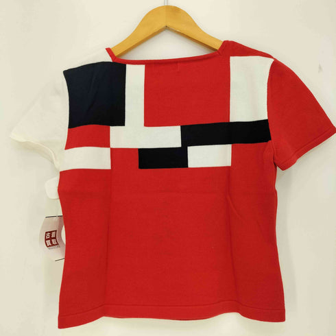 クレージュ courreges コットン スクエアネック半袖ニット レディース JPN:38