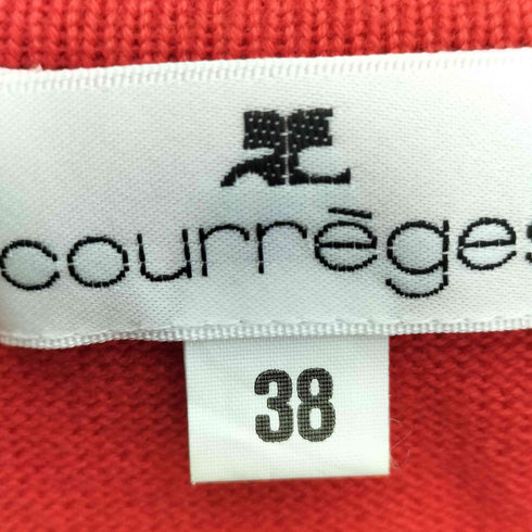 クレージュ courreges コットン スクエアネック半袖ニット レディース JPN:38