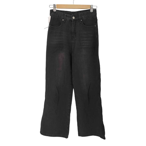 ストレートブラックデニムパンツ レディース JPN:M
