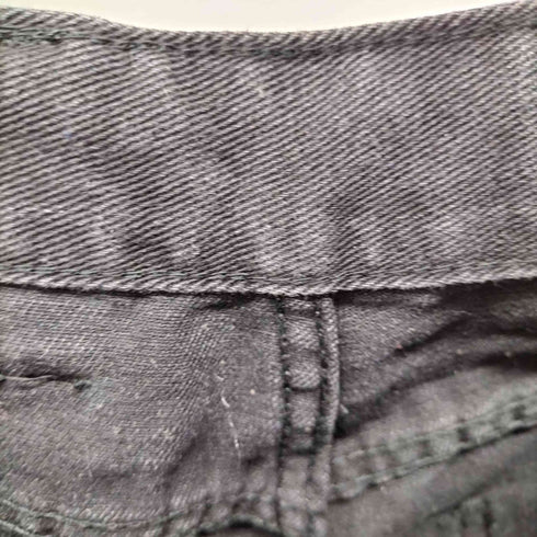 ストレートブラックデニムパンツ レディース JPN:M