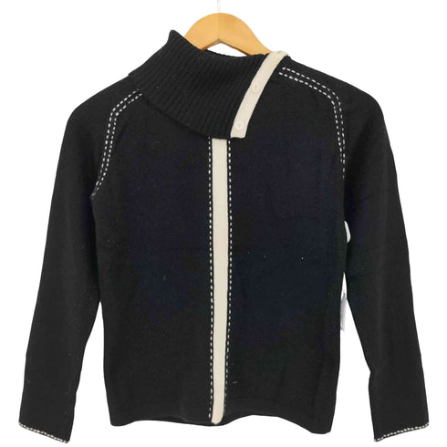 クレージュ courreges ウールカシミヤ ステッチ ボタンタートルネックニット レディース 9R