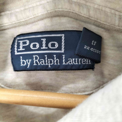 ポロバイラルフローレン Polo by RALPH LAUREN ビッグポニー刺繍 ショールカラーL/Sプルオーバー エルボーパッチ メンズ import:L