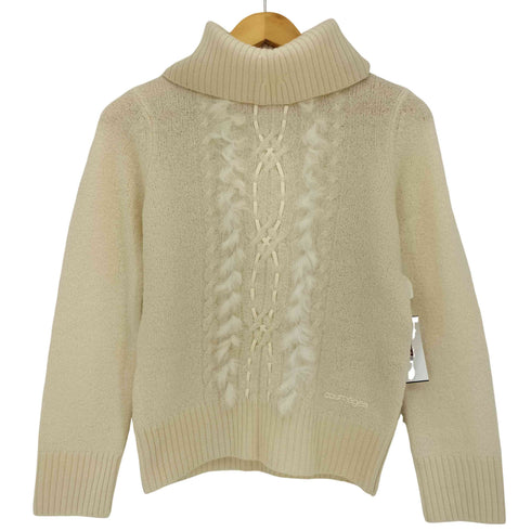 クレージュ courreges ラビットファー ウールナイロン タートルネックニット レディース 9R