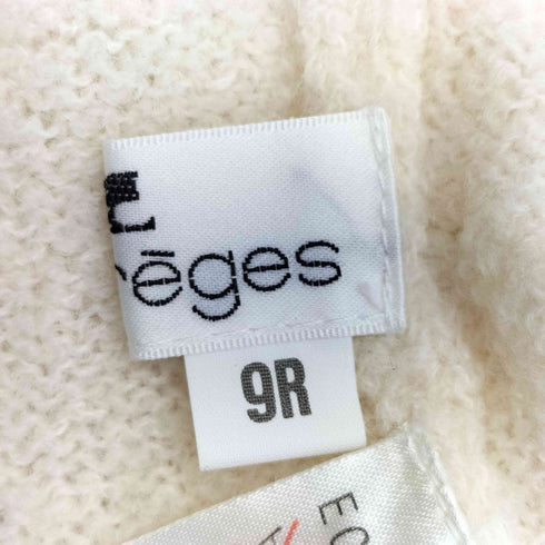 クレージュ courreges ラビットファー ウールナイロン タートルネックニット レディース 9R