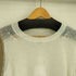エムエムシックスメゾンマルジェラ MM6 Maison Margiela White Subversive Knit Sewater サイドラインテープ アシンメトリー リブ配色ニット レディース M