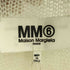 エムエムシックスメゾンマルジェラ MM6 Maison Margiela White Subversive Knit Sewater サイドラインテープ アシンメトリー リブ配色ニット レディース M