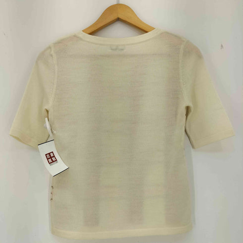 クレージュ courreges アクリルウール ベルトデザイン 半袖ニット レディース JPN:38