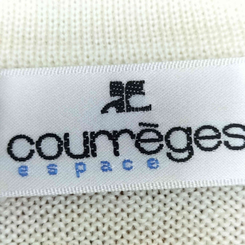 クレージュ courreges アクリルウール ベルトデザイン 半袖ニット レディース JPN:38