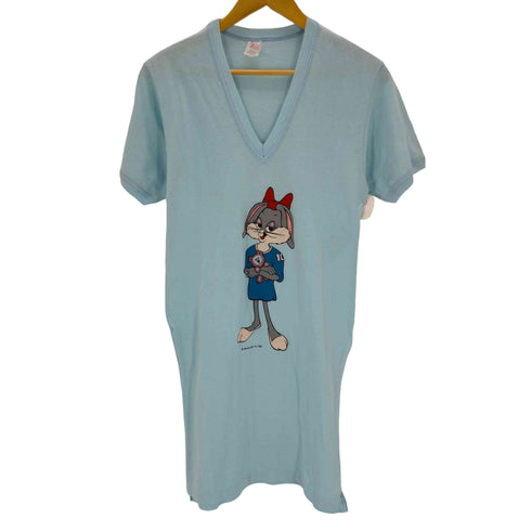 Textile Prints USA製 1981コピーライト サイドスリット ロングカットソー レディース JPN:M