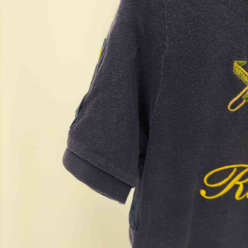 ポロバイラルフローレン Polo by RALPH LAUREN CUSTOM FIT 刺繍 エンブレム ナンバリングポロシャツ メンズ import:M