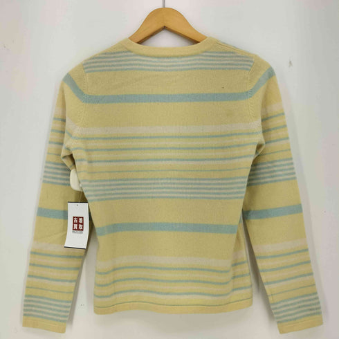 クレージュ courreges カシミヤ100 ボーダー クルーネックニット レディース 9R