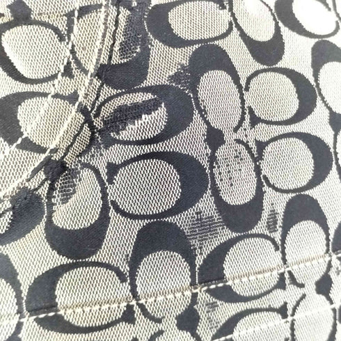 コーチ COACH シグネチャーロゴ レザー切替 総柄キャンバスショルダーバッグ レディース