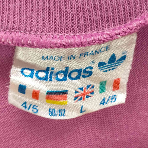 アディダス adidas 80s フランス製 刺繍クルーネックTシャツ メンズ JPN:L