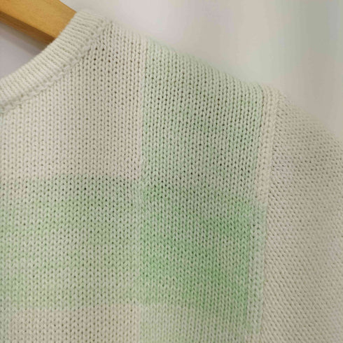 クレージュ courreges ギンガムチェック コットン 半袖ニット レディース 9R