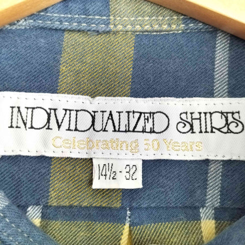 インディヴィジュアライズドシャツ individualized shirts USA製 SLIM FIT ボタンダウンシャツ メンズ 14 1/2 - 32