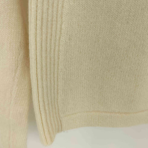 クレージュ courreges カシミヤ100 ラメ ロゴ リブライン クルーネックニット レディース JPN:38
