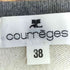 クレージュ courreges カシミヤ100 ラメ ロゴ リブライン クルーネックニット レディース JPN:38