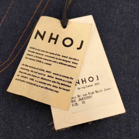 20SS JOHN NHOJ Oblique High Waist Jeans オブリーク ハイウエスト ジーンズ デニム パンツ レディース XS