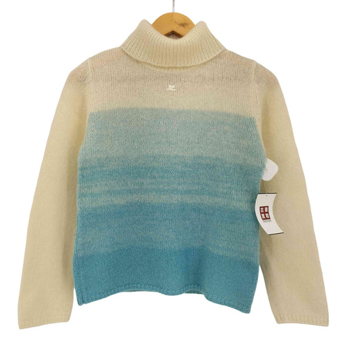クレージュ courreges グラデーションカラー モヘヤ混 タートルネックニット レディース 9R