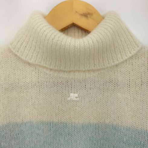クレージュ courreges グラデーションカラー モヘヤ混 タートルネックニット レディース 9R