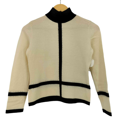 クレージュ courreges ウール ラインストーン ハイネックニット レディース 9R