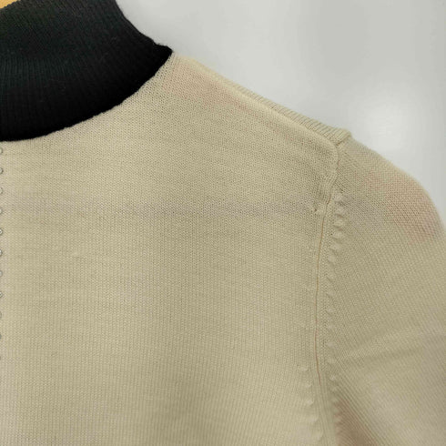クレージュ courreges ウール ラインストーン ハイネックニット レディース 9R