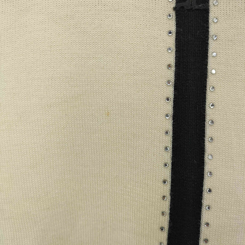 クレージュ courreges ウール ラインストーン ハイネックニット レディース 9R