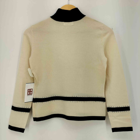 クレージュ courreges ウール ラインストーン ハイネックニット レディース 9R