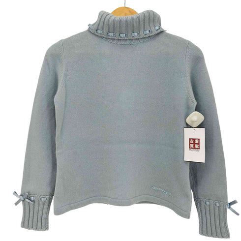 クレージュ courreges 袖リボン ウールカシミヤ ボタンタートルネックニット レディース 9R