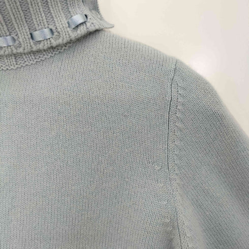クレージュ courreges 袖リボン ウールカシミヤ ボタンタートルネックニット レディース 9R