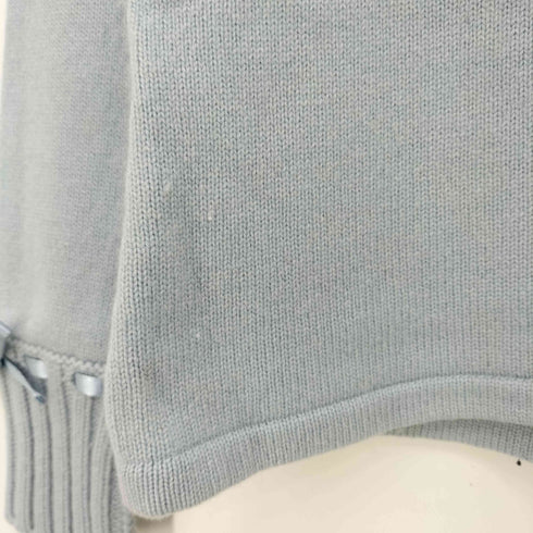 クレージュ courreges 袖リボン ウールカシミヤ ボタンタートルネックニット レディース 9R
