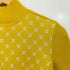 クレージュ courreges ウール リブ切替 花柄 ハイネックニット レディース JPN:38