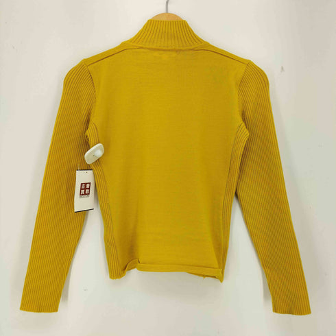 クレージュ courreges ウール リブ切替 花柄 ハイネックニット レディース JPN:38