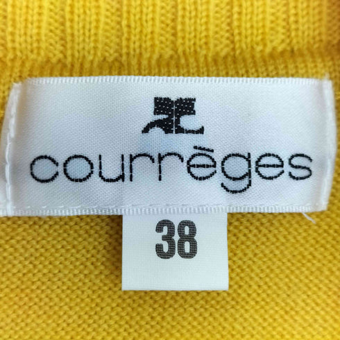 クレージュ courreges ウール リブ切替 花柄 ハイネックニット レディース JPN:38