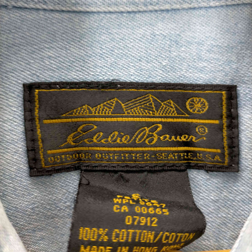 エディーバウアー Eddie Bauer 香港製 黒タグ デニムシャンブレーシャツ レディース JPN:S