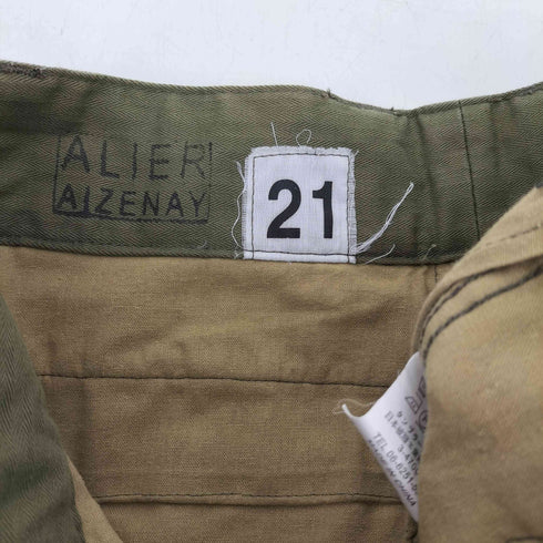 ALIER AIZENAY フランス軍 復刻 M47 型 ヘリンボーンツイル ミリタリー カーゴ パンツ メンズ 21