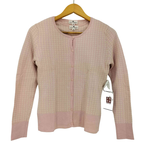 クレージュ courreges シルクカシミヤ 千鳥格子 カーディガン 半袖ニット アンサンブル レディース 9R