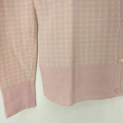 クレージュ courreges シルクカシミヤ 千鳥格子 カーディガン 半袖ニット アンサンブル レディース 9R