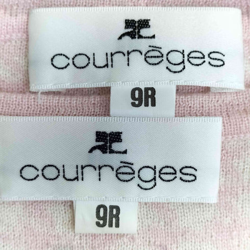 クレージュ courreges シルクカシミヤ 千鳥格子 カーディガン 半袖ニット アンサンブル レディース 9R
