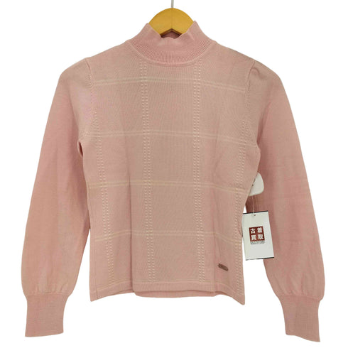 クレージュ courreges ウール ステッチ チェック ハイネックニット レディース 9R
