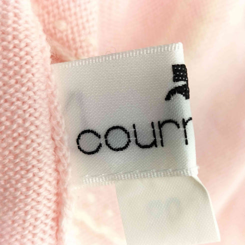 クレージュ courreges ウール ステッチ チェック ハイネックニット レディース 9R