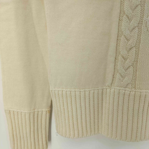 クレージュ courreges ウール ケーブル切替 ハイネックニット レディース JPN:38