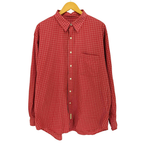 エディーバウアー Eddie Bauer 90S レギュラーカラーL/Sチェックシャツ メンズ JPN:XL