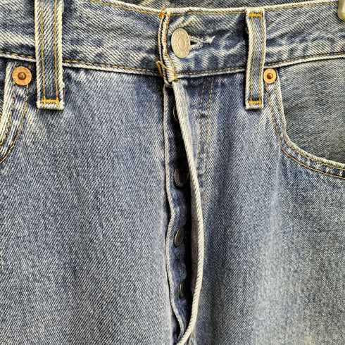 リーバイス Levis 00S USA製 サンベニート工場 553刻印 501 ボタンフライ デニムパンツ 脇割 For Women ユニセックス 01年製 メンズ W32L30