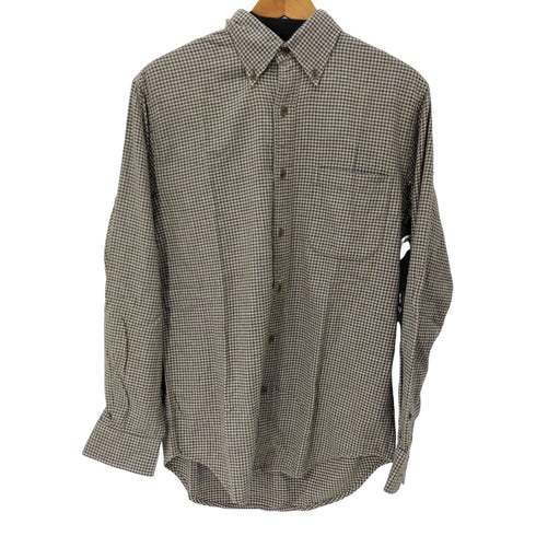 ランズエンド LANDS END ボタンダウン チェックネルシャツ メンズ import:S