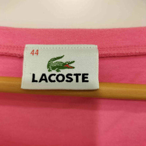 ラコステ LACOSTE ラインストーン 七分袖 クルーネック Tシャツ レディース EUR:44