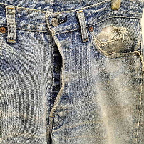 リーバイス Levis 70S 501 66後期 ポケット チェーン 赤耳 スモールe ボタンフライ デニム パンツ 黒カン セルビッチ 79年製 メンズ W35 L36
