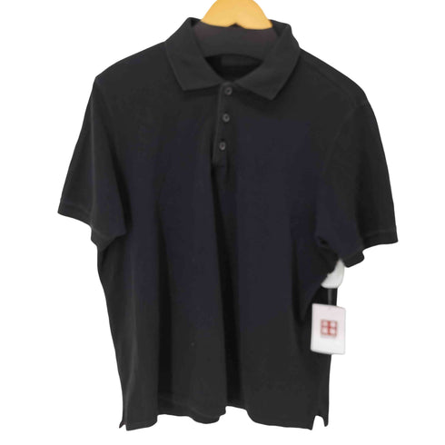 プラダ PRADA コットン100% S/Sポロシャツ メンズ import:L