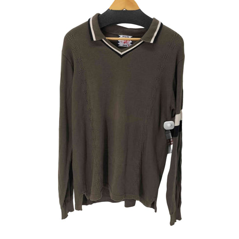 サノバチーズ SON OF THE CHEESE FC-C100 KNIT L/S ニットポロシャツ メンズ JPN:L