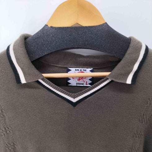 サノバチーズ SON OF THE CHEESE FC-C100 KNIT L/S ニットポロシャツ メンズ JPN:L